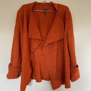 OSKA Burned Orange Virgin Wool Sweater Jacket